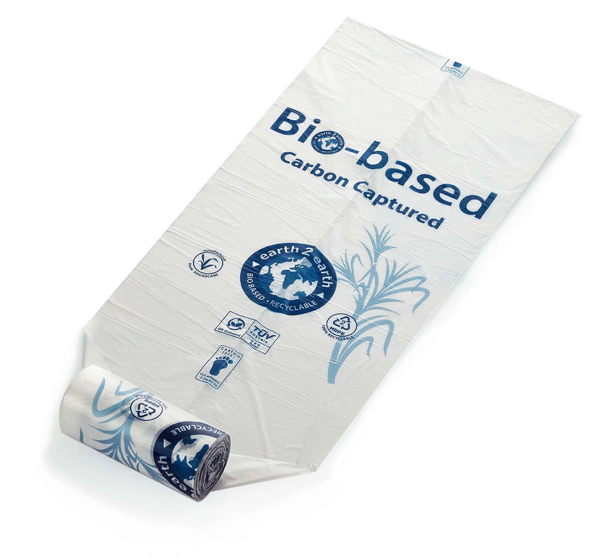 earth2earth Bio-Based Carbon Captured Sacks Clear (38x43) x 200